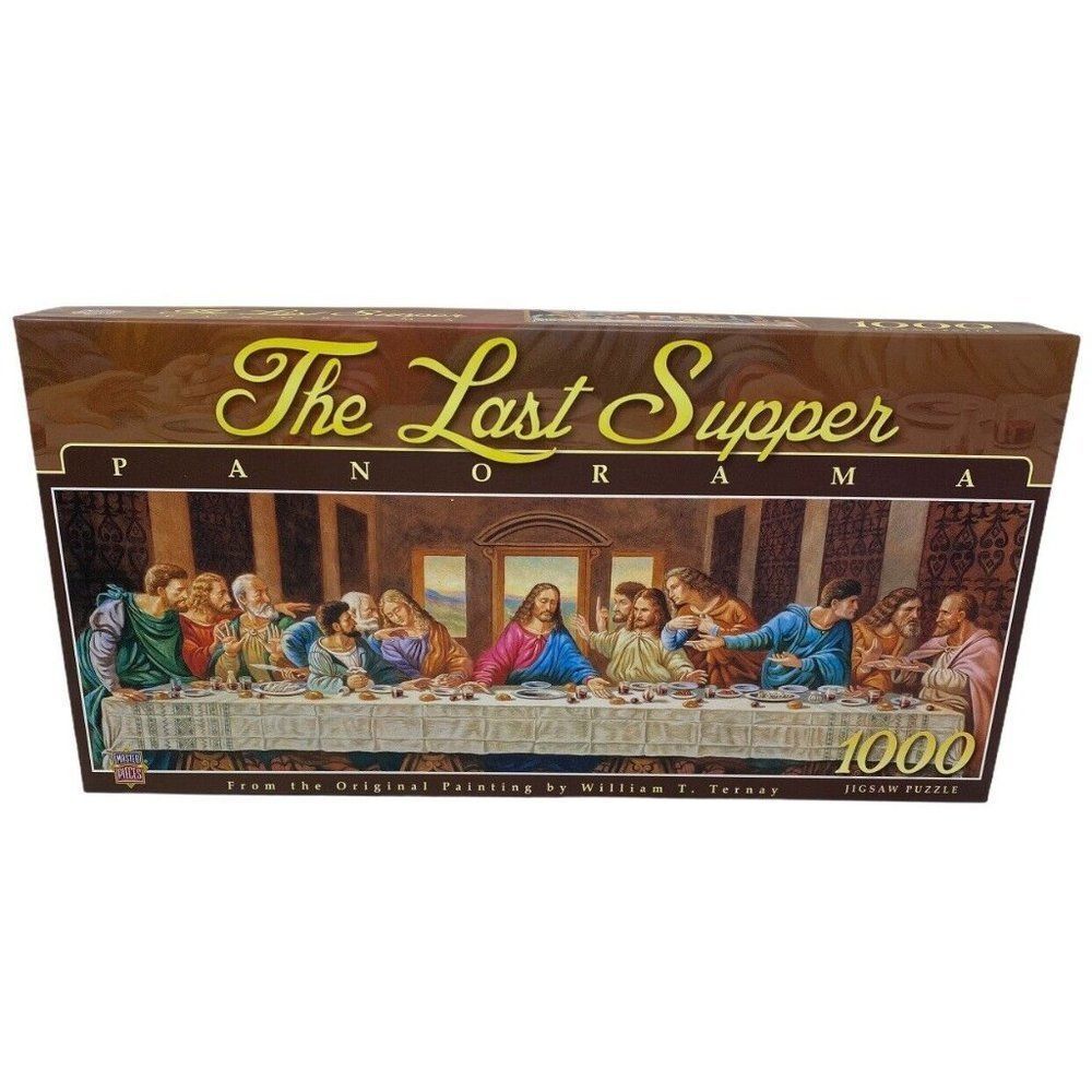 Master Pieces 1000 Piece Puzzle-The Last Supper Panorama-NEW Bible Church Christ